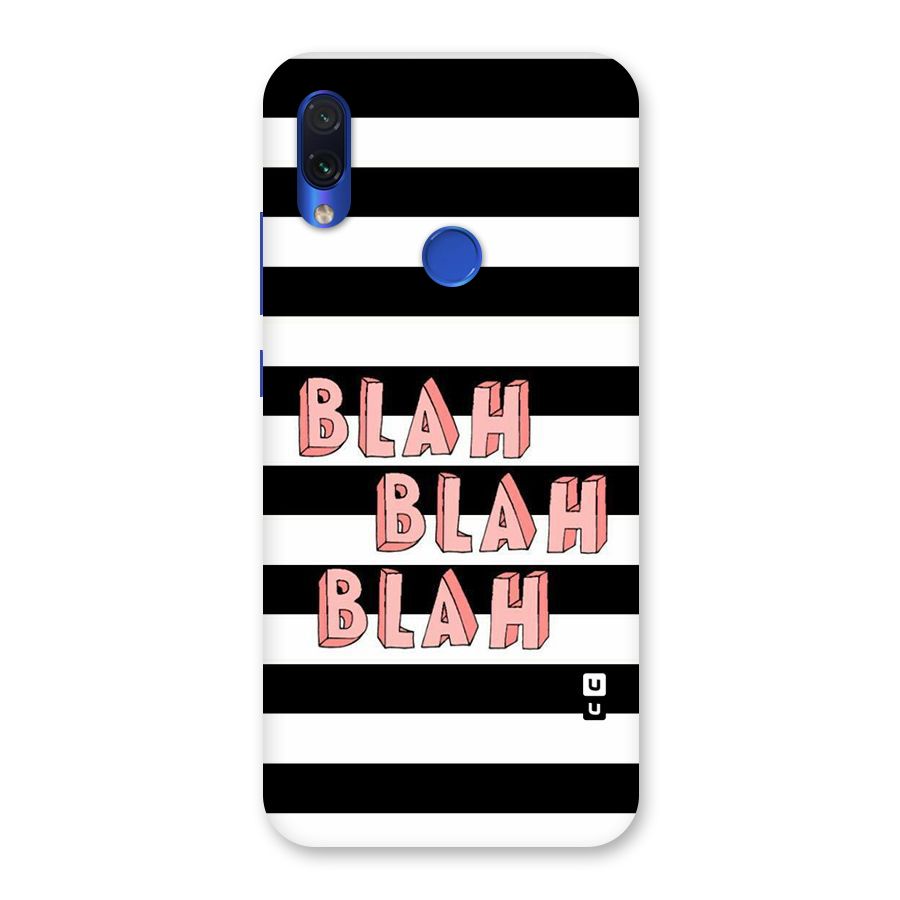 Blah Bold Stripes Back Case for Redmi Note 7