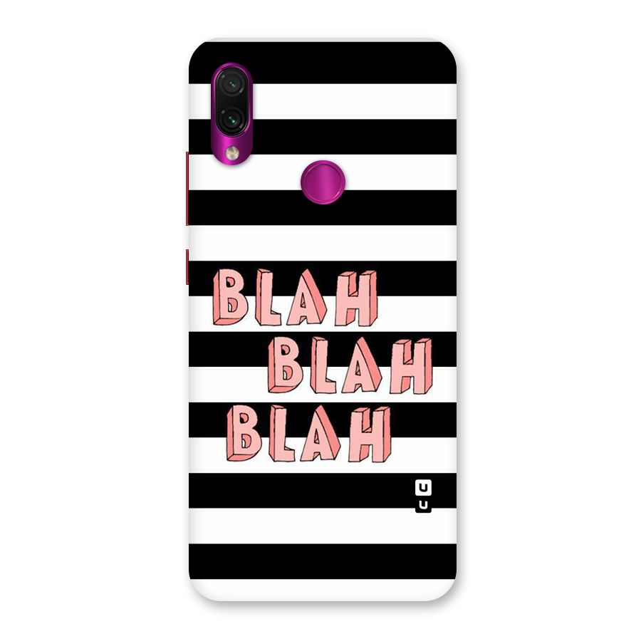 Blah Bold Stripes Back Case for Redmi Note 7 Pro