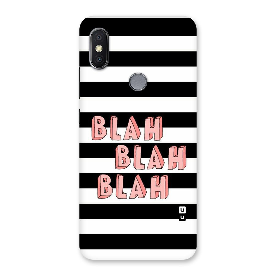 Blah Bold Stripes Back Case for Redmi Y2