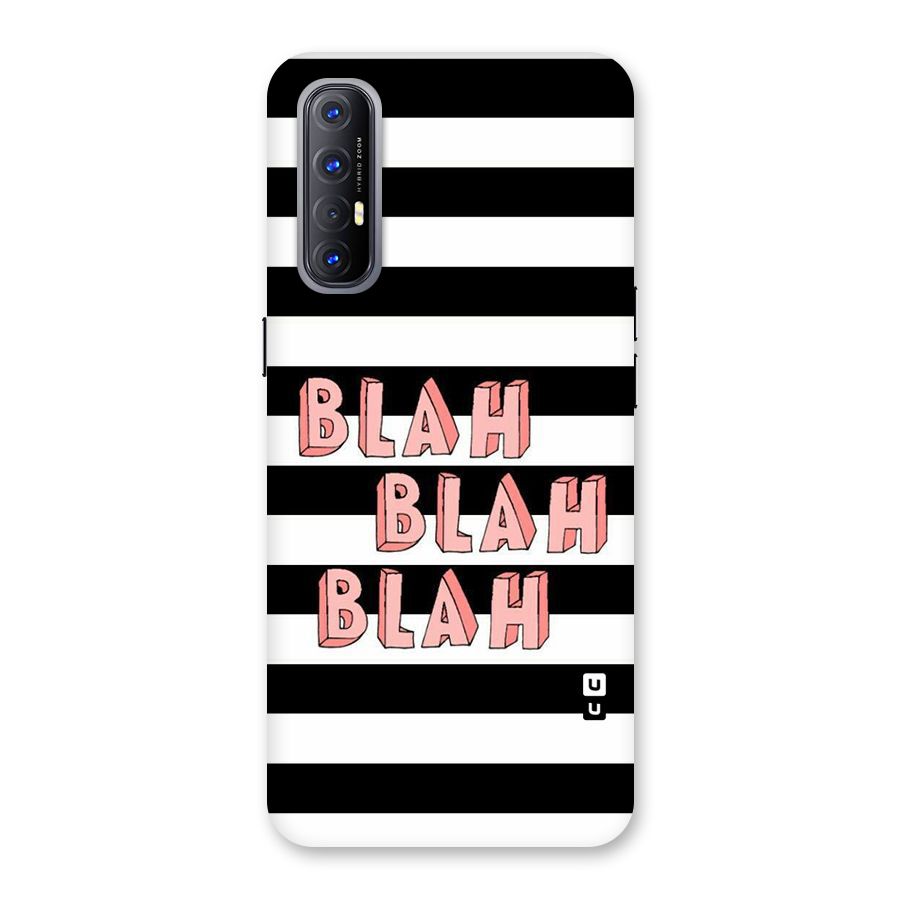 Blah Bold Stripes Back Case for Reno3 Pro