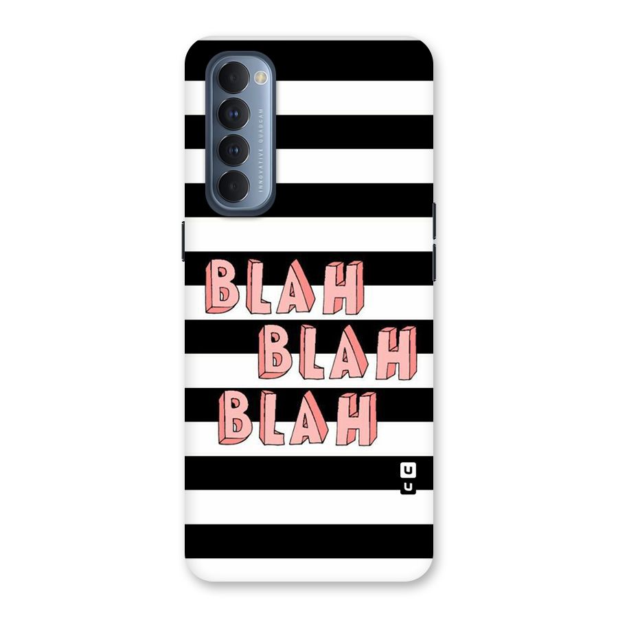 Blah Bold Stripes Back Case for Reno4 Pro