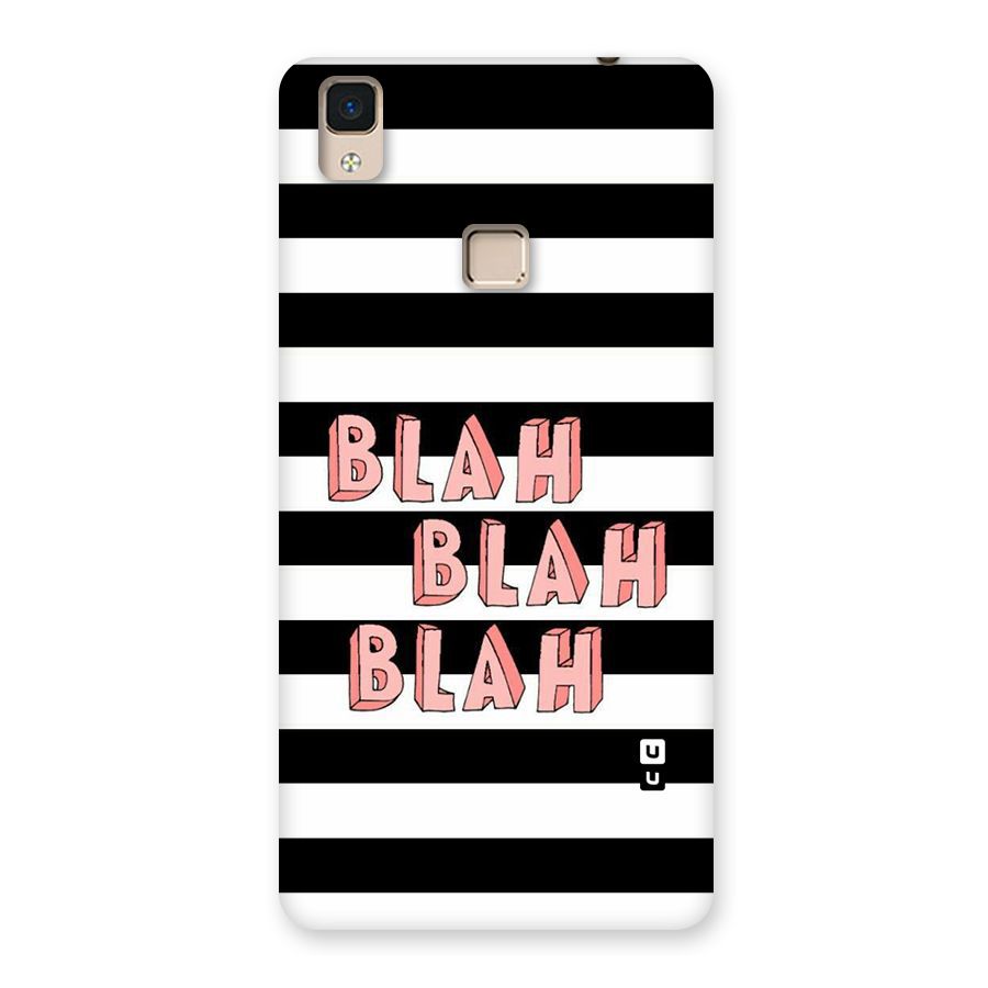 Blah Bold Stripes Back Case for V3 Max