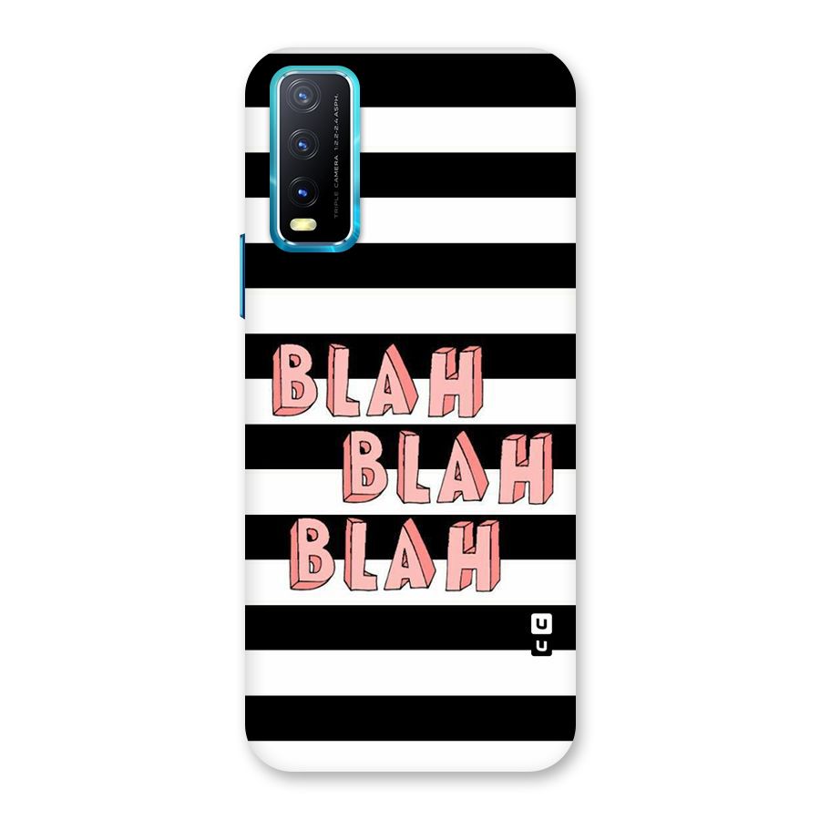 Blah Bold Stripes Back Case for Vivo Y20A