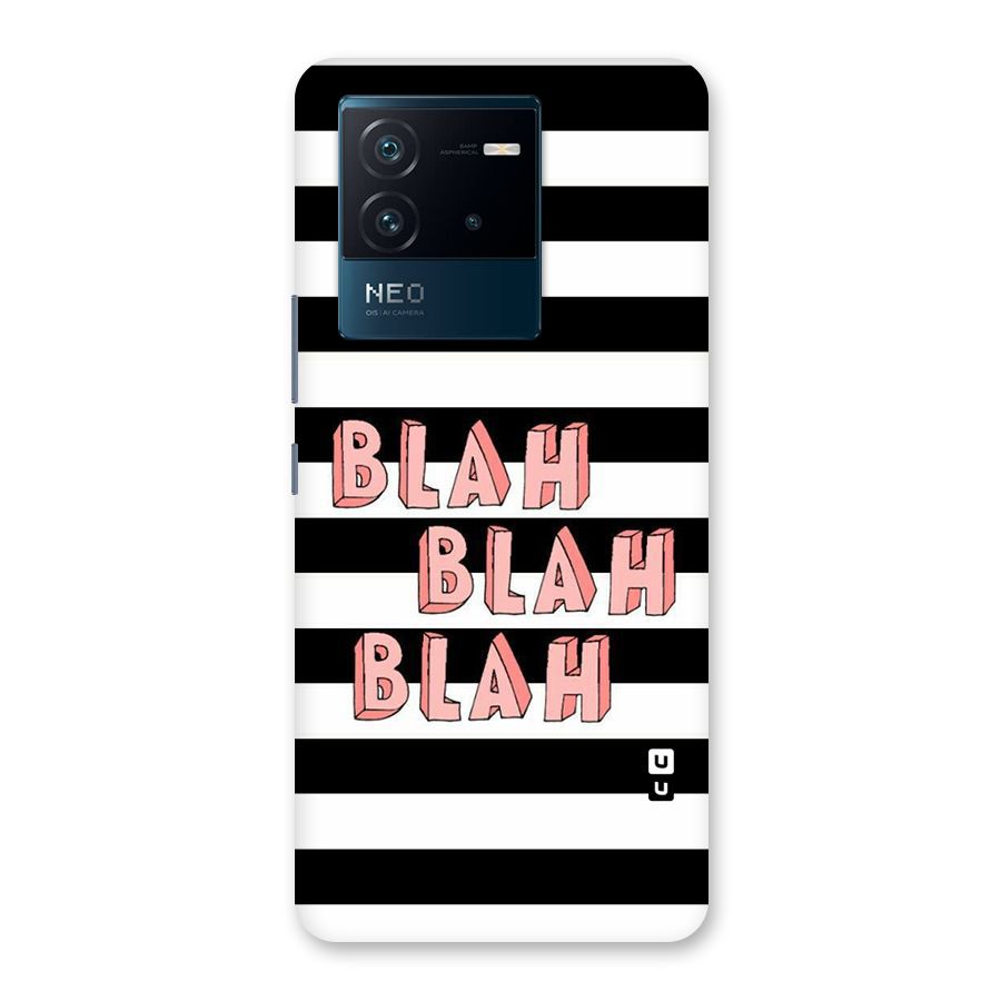Blah Bold Stripes Back Case for Vivo iQOO Neo 6 5G