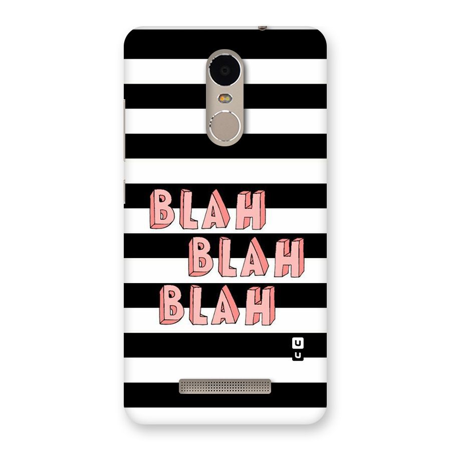 Blah Bold Stripes Back Case for Xiaomi Redmi Note 3