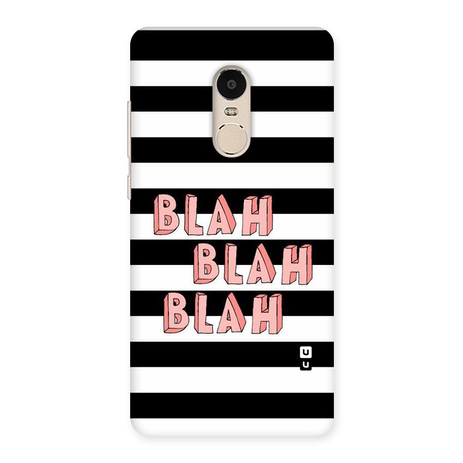 Blah Bold Stripes Back Case for Xiaomi Redmi Note 4