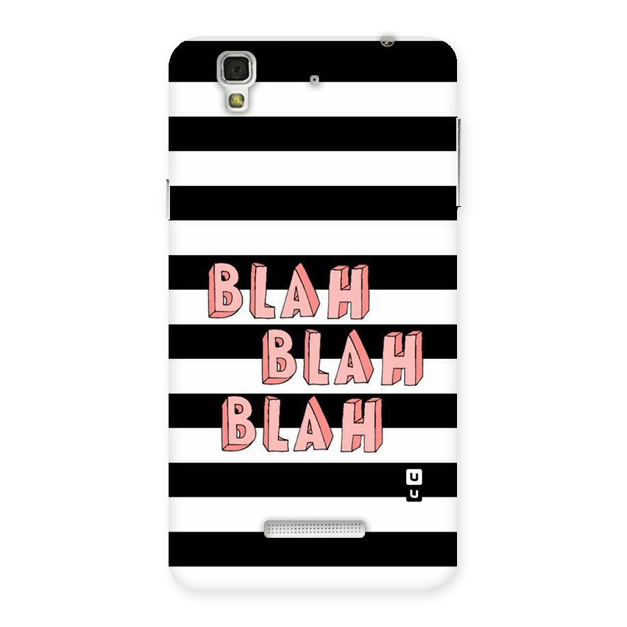 Blah Bold Stripes Back Case for Yu Yureka