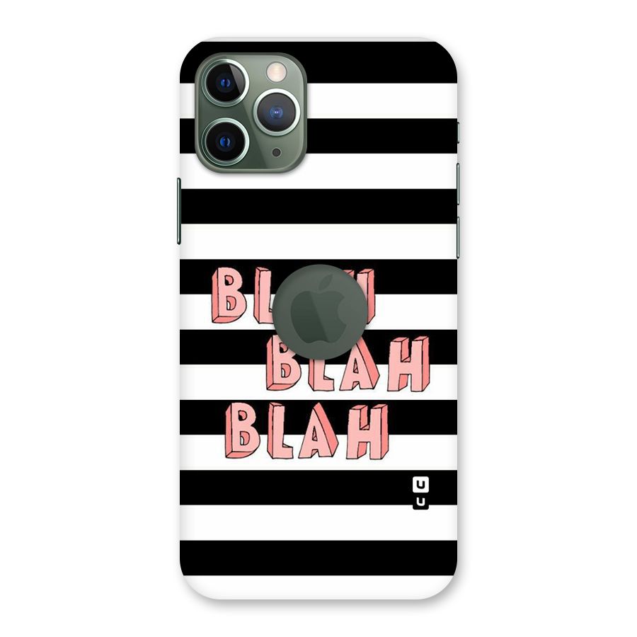 Blah Bold Stripes Back Case for iPhone 11 Pro Logo  Cut