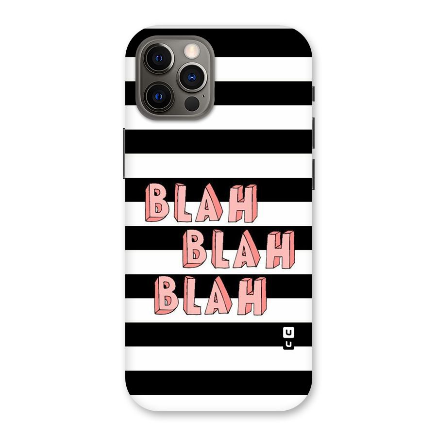 Blah Bold Stripes Back Case for iPhone 12 Pro