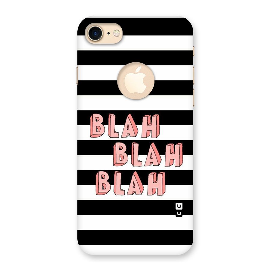 Blah Bold Stripes Back Case for iPhone 7 Logo Cut