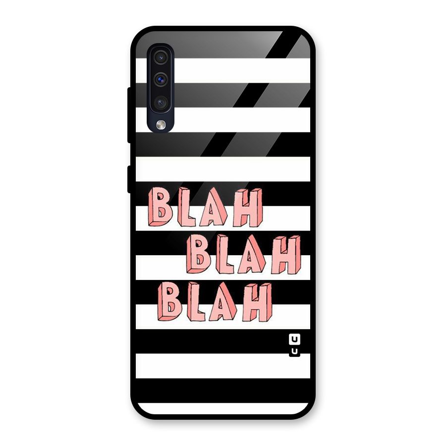 Blah Bold Stripes Glass Back Case for Galaxy A30s