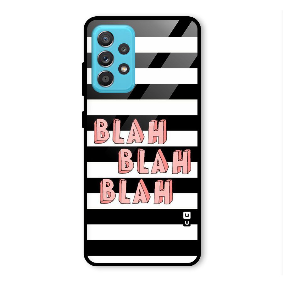 Blah Bold Stripes Glass Back Case for Galaxy A52s 5G