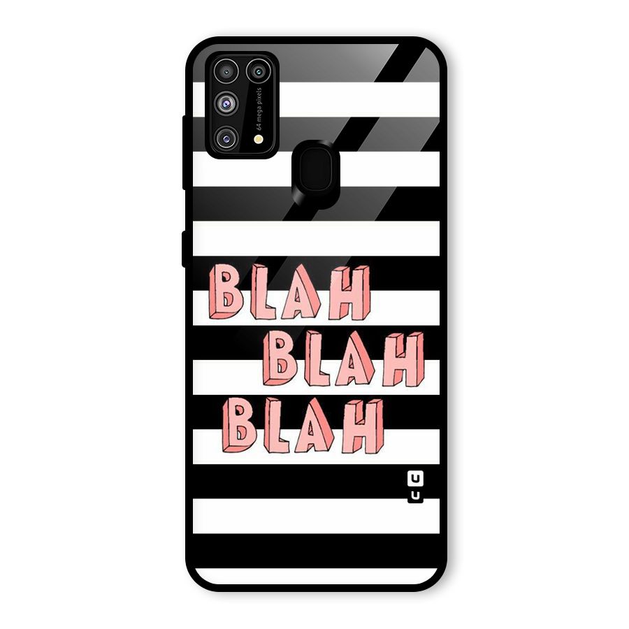 Blah Bold Stripes Glass Back Case for Galaxy F41