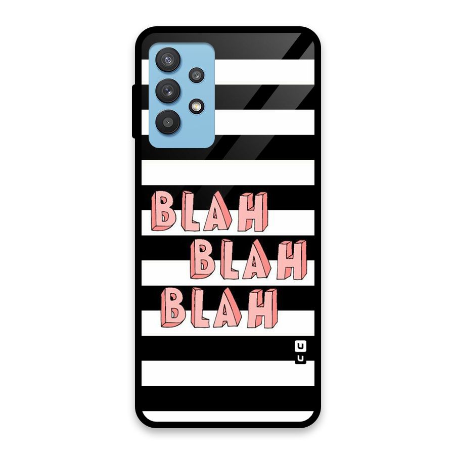 Blah Bold Stripes Glass Back Case for Galaxy M32 5G