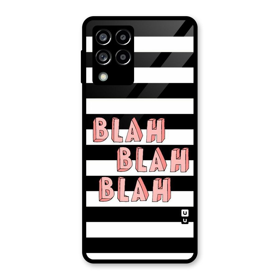 Blah Bold Stripes Glass Back Case for Galaxy M53 5G