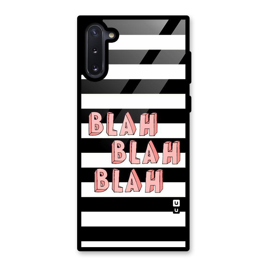 Blah Bold Stripes Glass Back Case for Galaxy Note 10