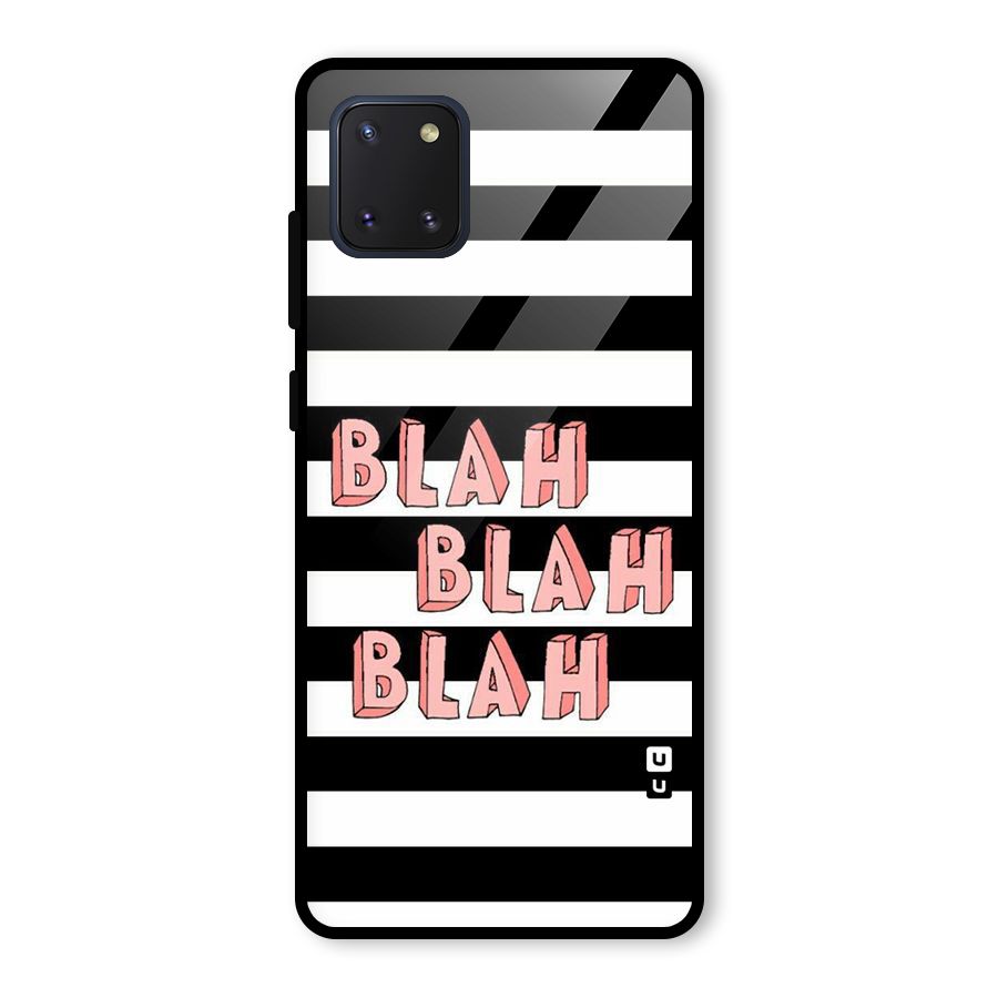 Blah Bold Stripes Glass Back Case for Galaxy Note 10 Lite