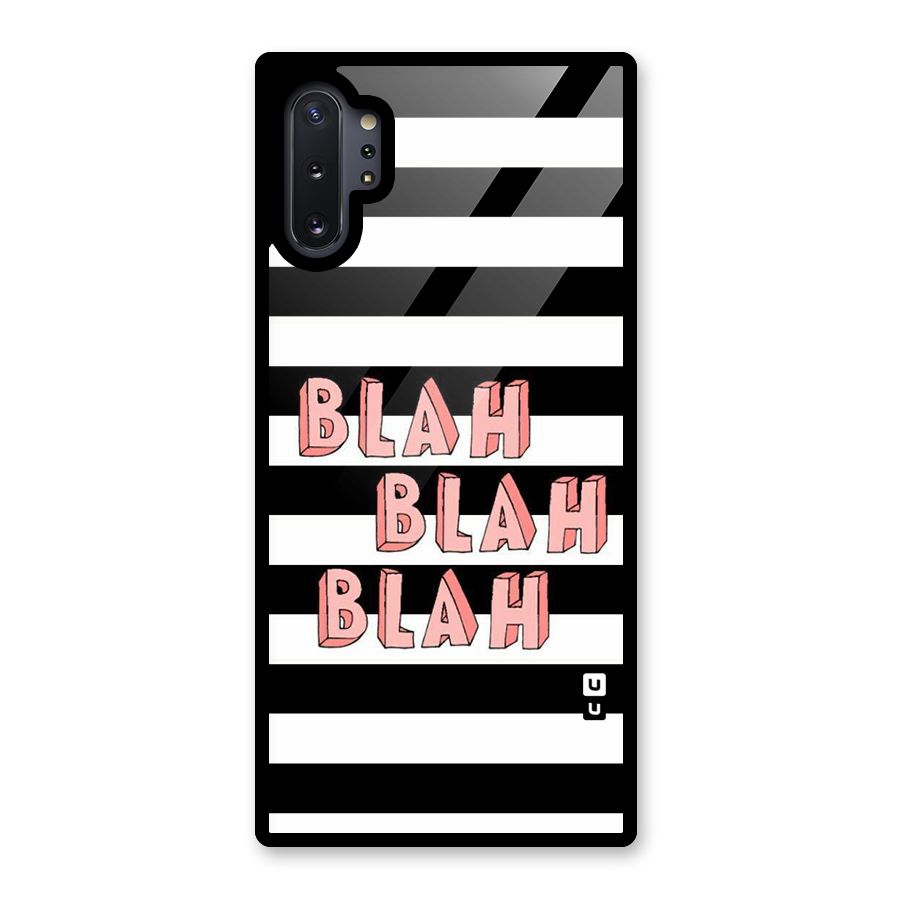 Blah Bold Stripes Glass Back Case for Galaxy Note 10 Plus