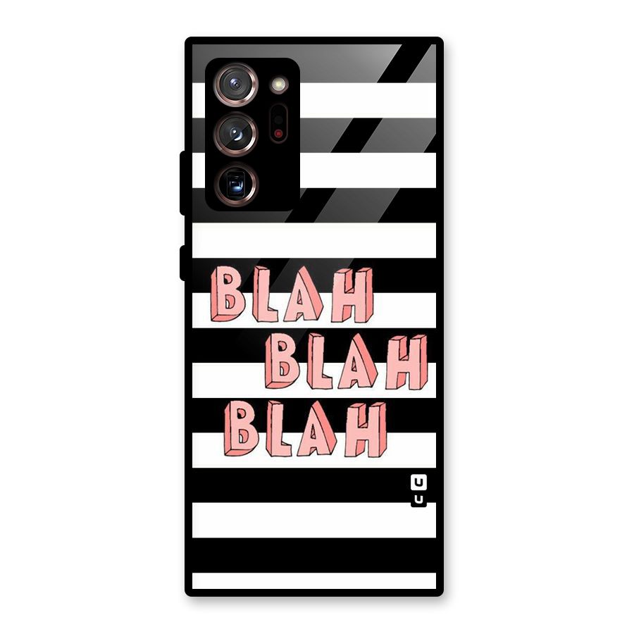 Blah Bold Stripes Glass Back Case for Galaxy Note 20 Ultra 5G