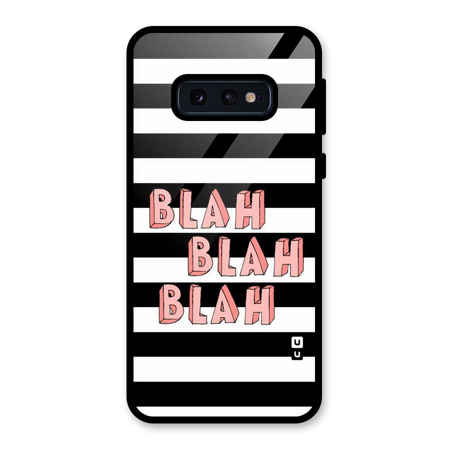 Blah Bold Stripes Glass Back Case for Galaxy S10e