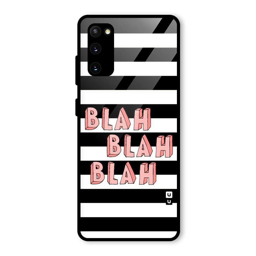 Blah Bold Stripes Glass Back Case for Galaxy S20 FE 5G