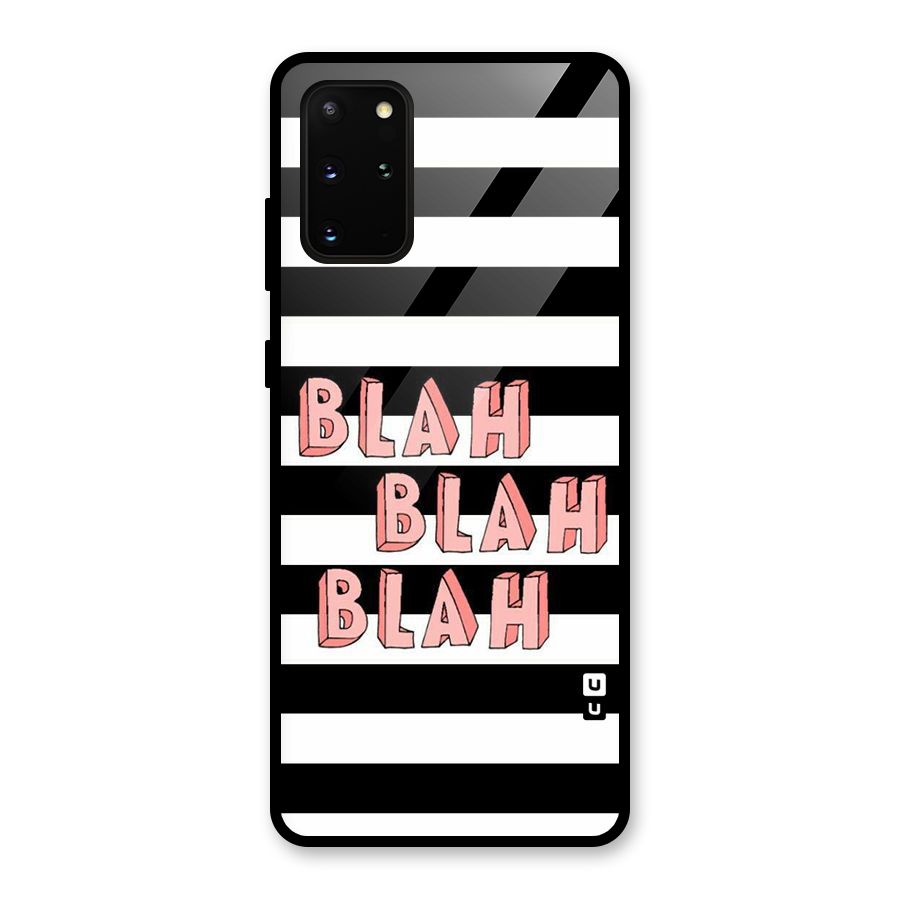 Blah Bold Stripes Glass Back Case for Galaxy S20 Plus
