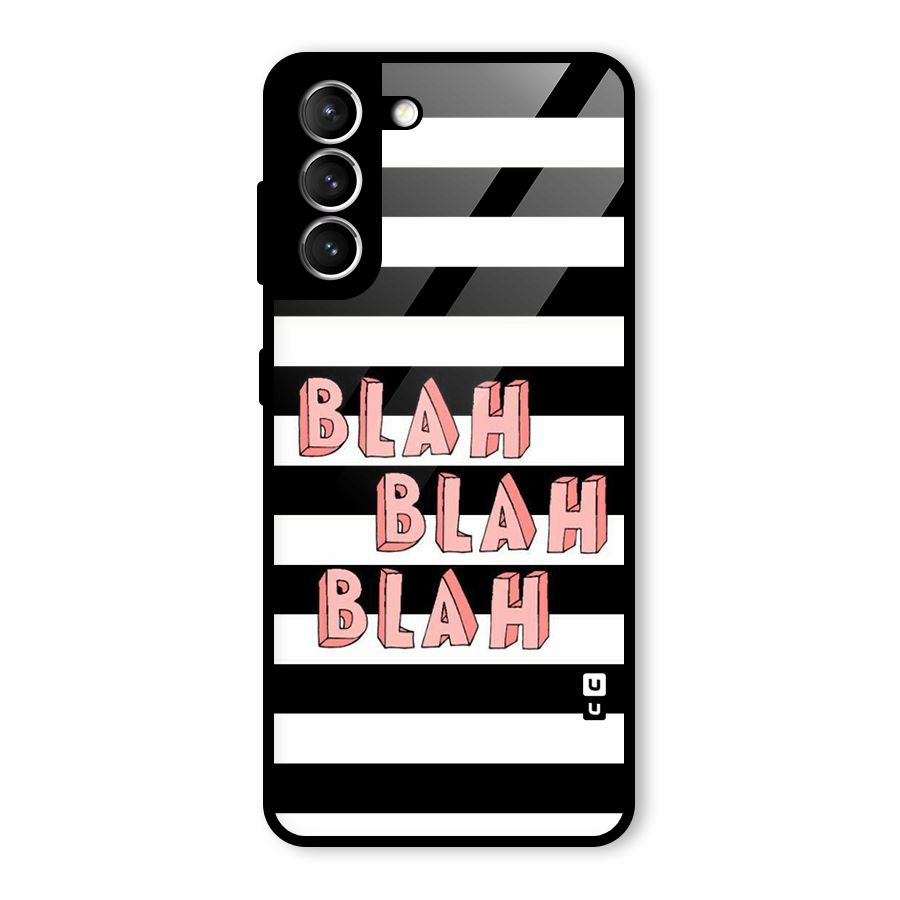 Blah Bold Stripes Glass Back Case for Galaxy S21 5G
