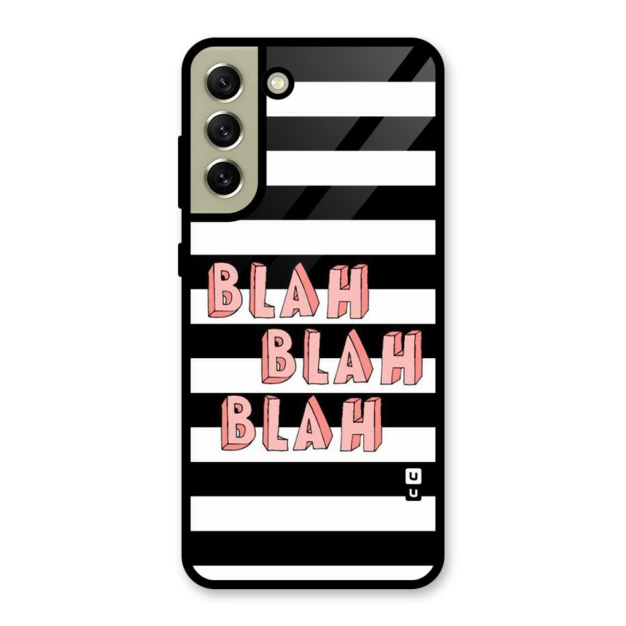 Blah Bold Stripes Glass Back Case for Galaxy S21 FE 5G