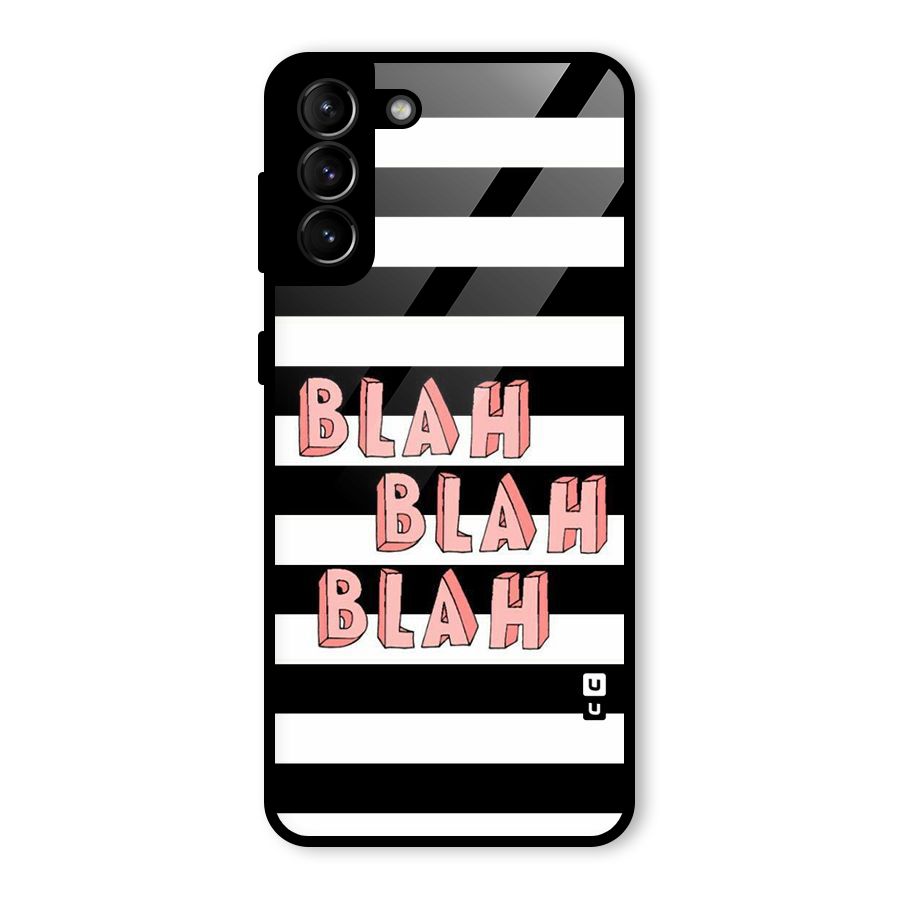 Blah Bold Stripes Glass Back Case for Galaxy S21 Plus