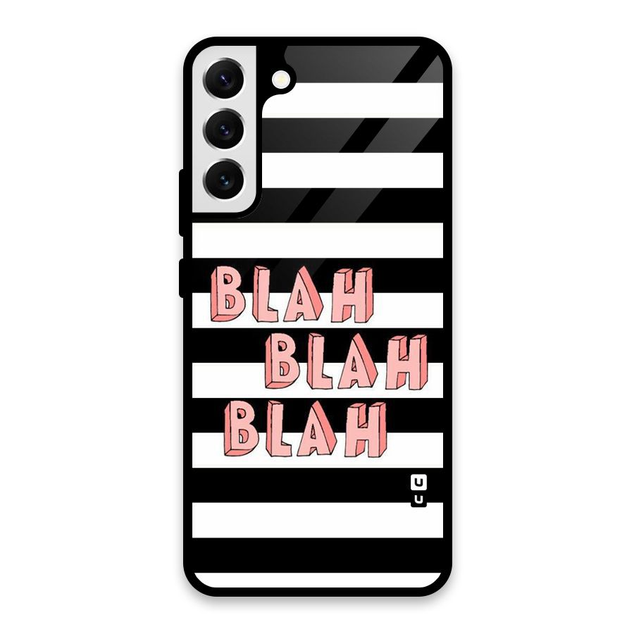 Blah Bold Stripes Glass Back Case for Galaxy S22 Plus 5G