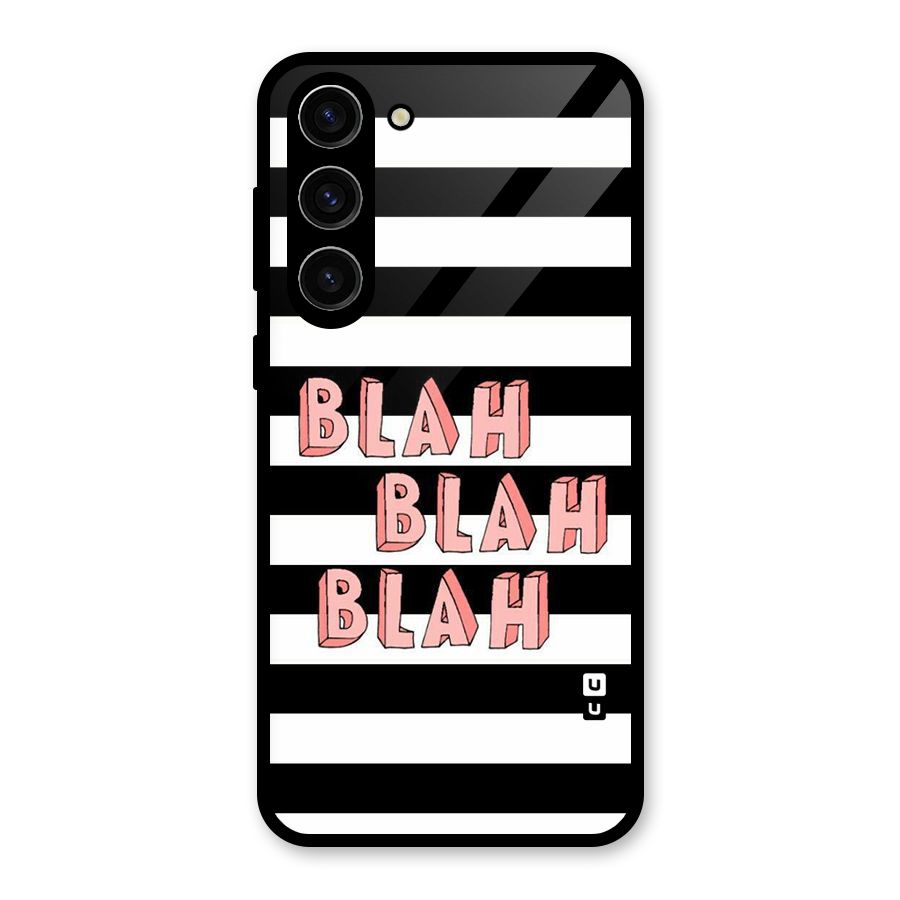 Blah Bold Stripes Glass Back Case for Galaxy S23 Plus