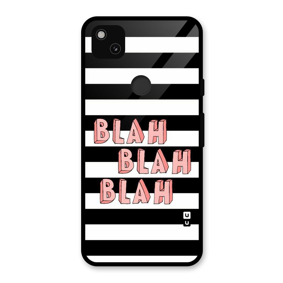 Blah Bold Stripes Glass Back Case for Google Pixel 4a