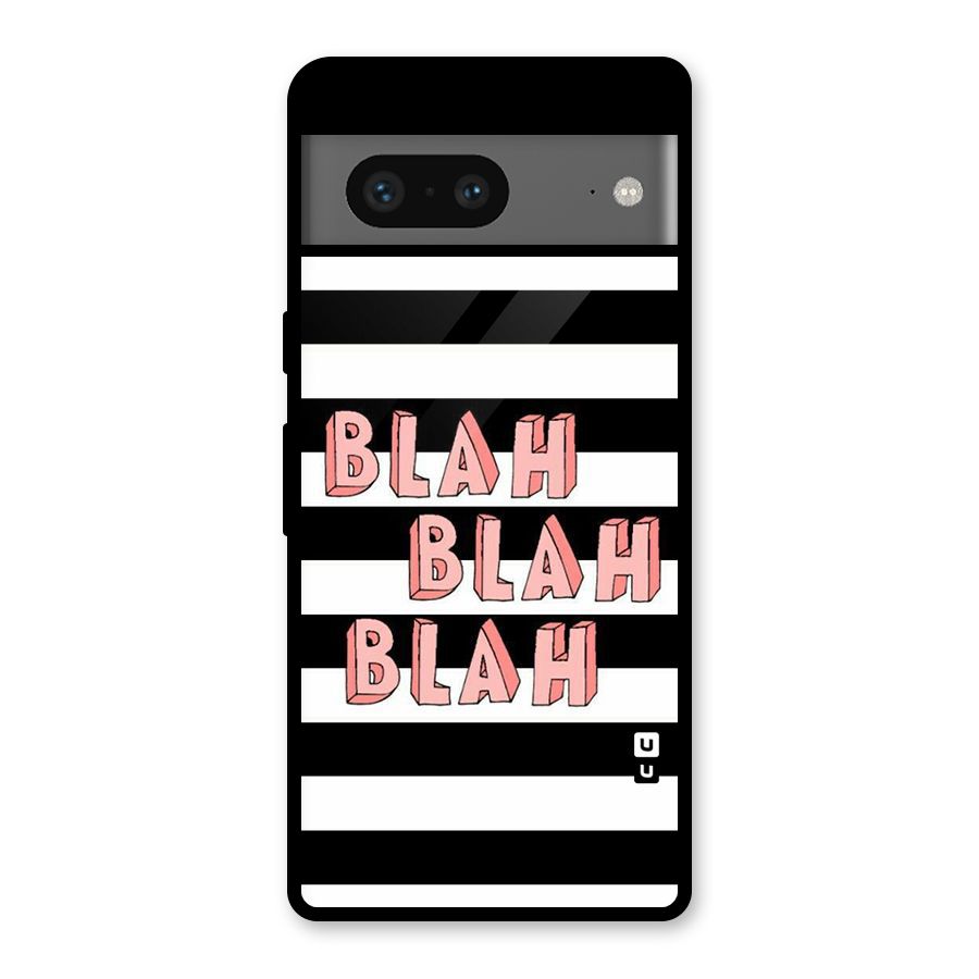 Blah Bold Stripes Glass Back Case for Google Pixel 7