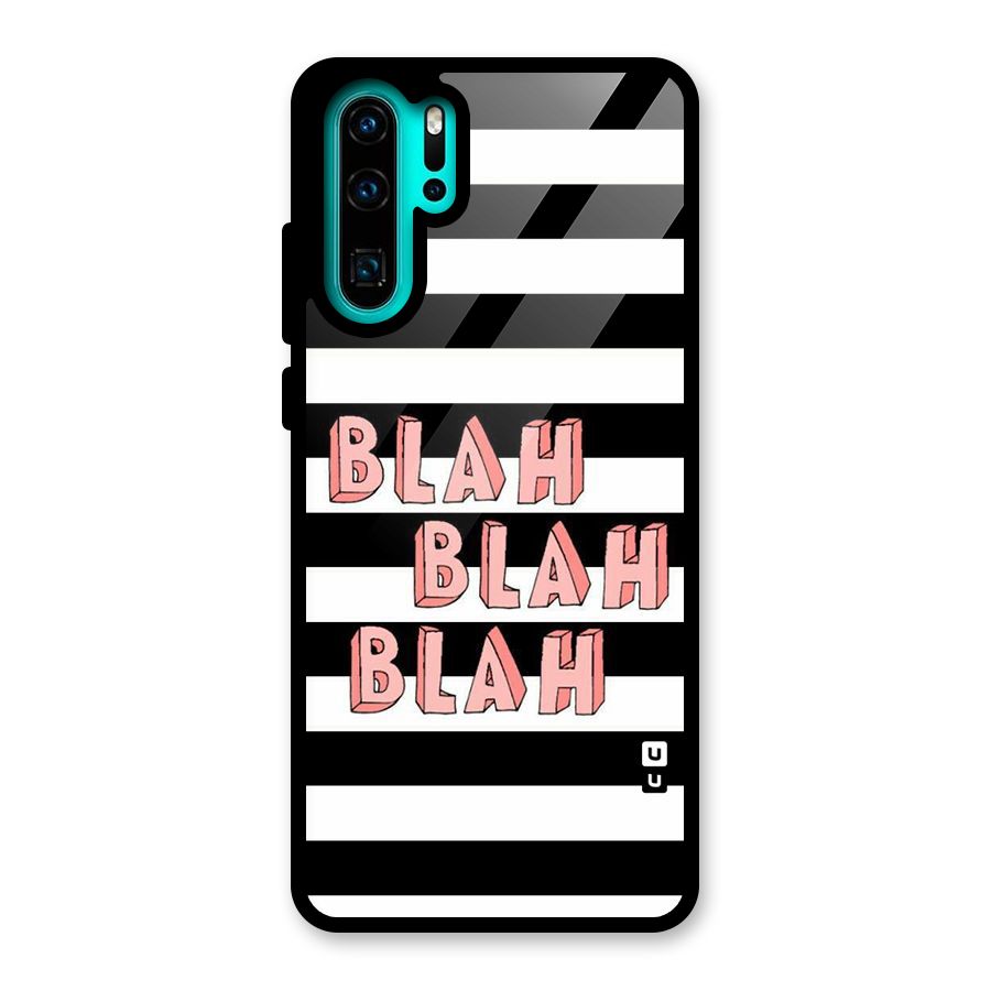 Blah Bold Stripes Glass Back Case for Huawei P30 Pro