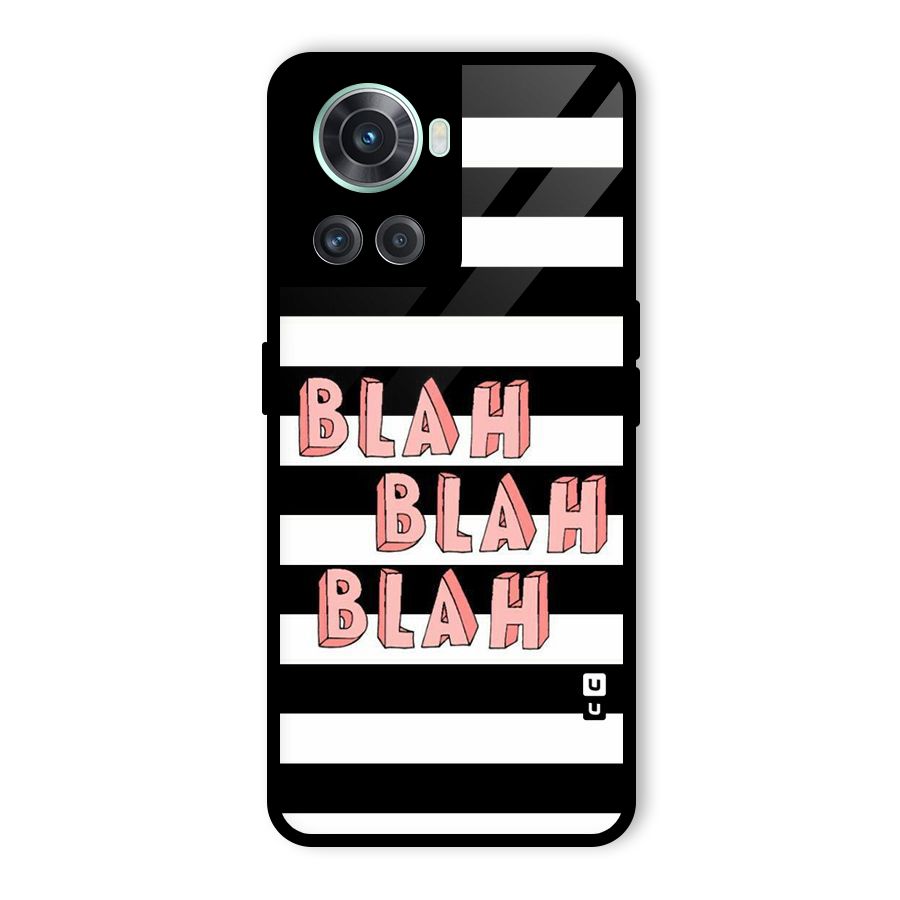 Blah Bold Stripes Glass Back Case for OnePlus 10R