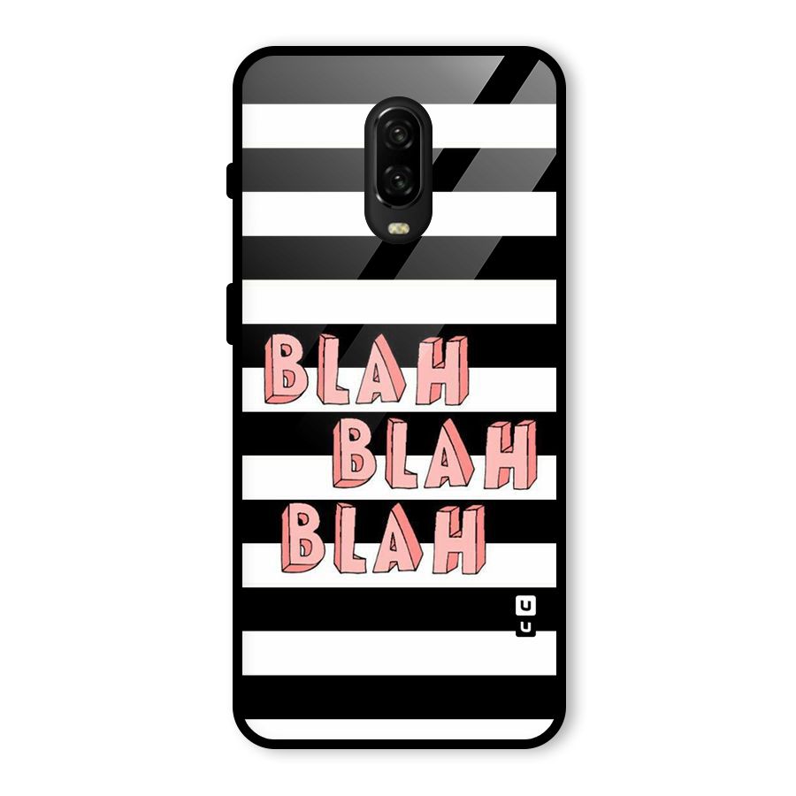 Blah Bold Stripes Glass Back Case for OnePlus 6T