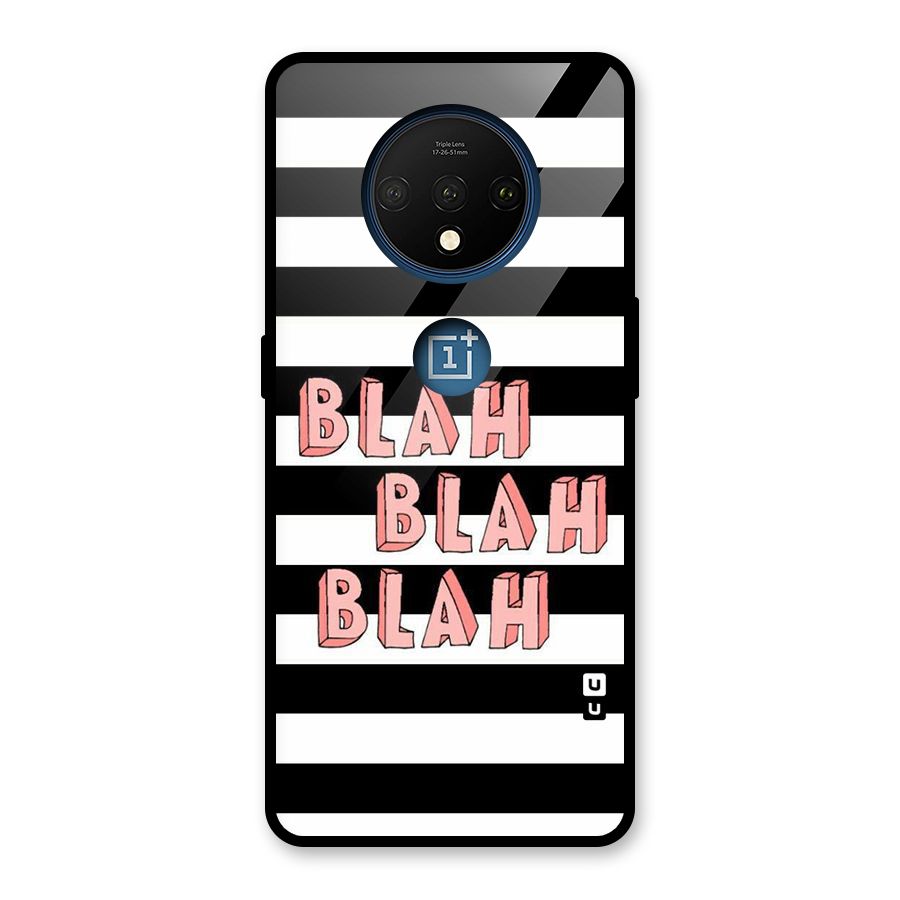 Blah Bold Stripes Glass Back Case for OnePlus 7T