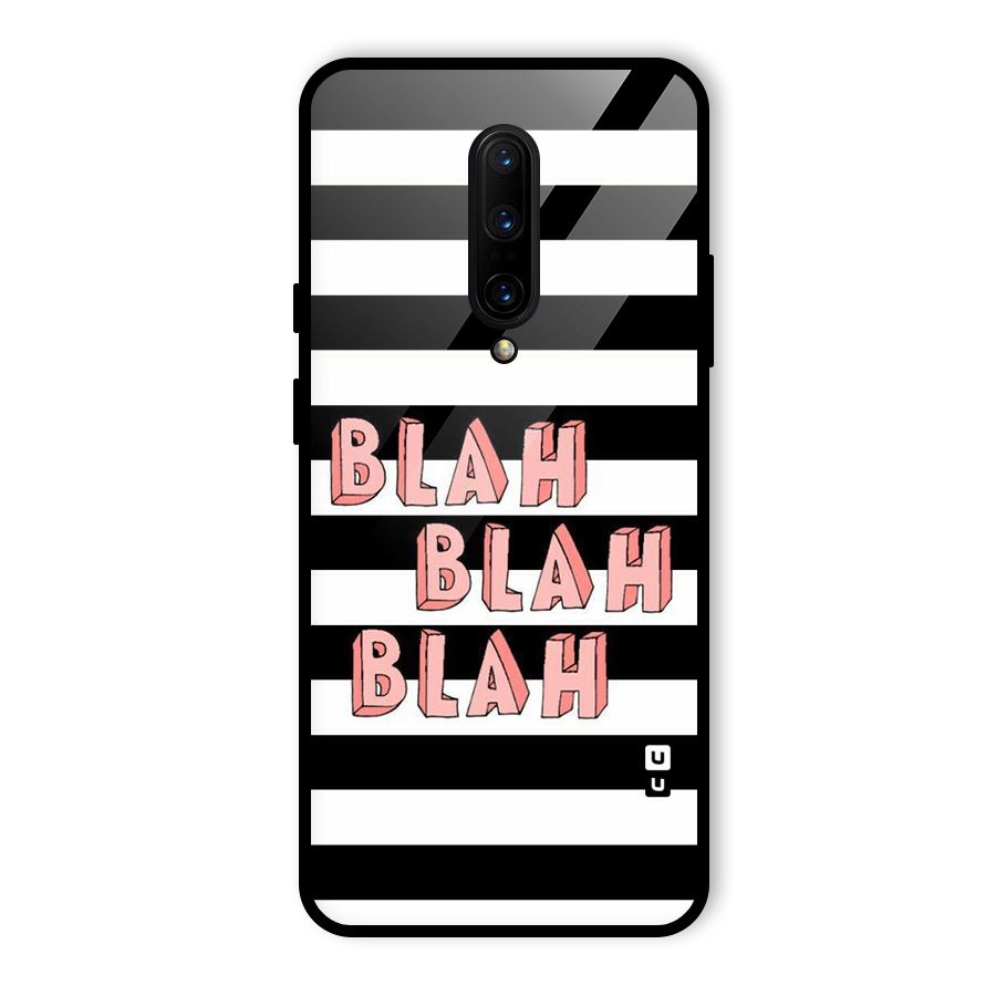 Blah Bold Stripes Glass Back Case for OnePlus 7 Pro