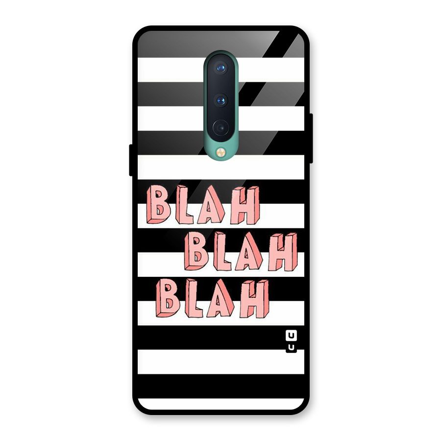Blah Bold Stripes Glass Back Case for OnePlus 8