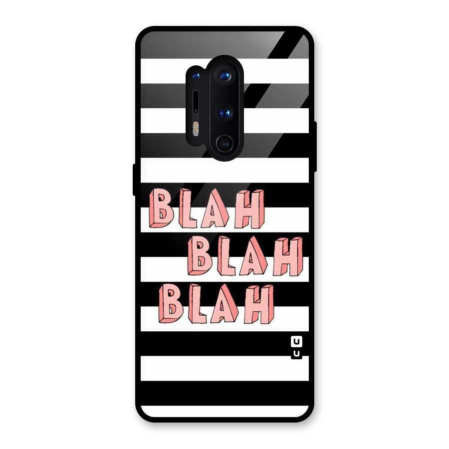 Blah Bold Stripes Glass Back Case for OnePlus 8 Pro