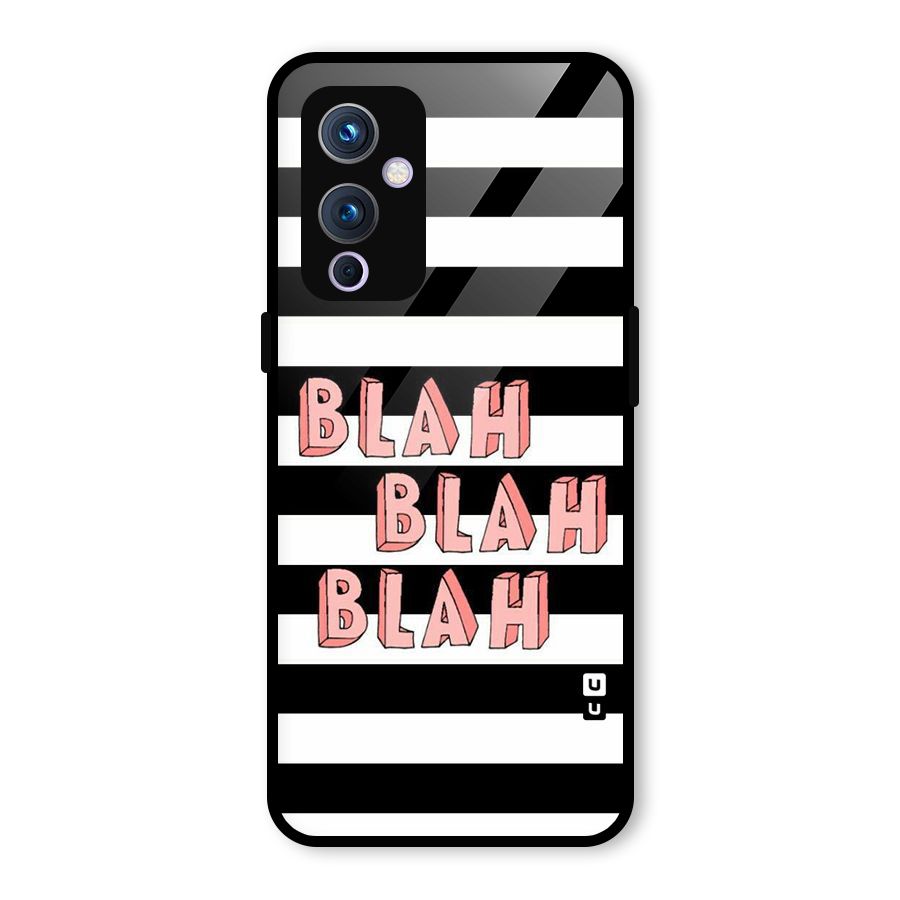 Blah Bold Stripes Glass Back Case for OnePlus 9