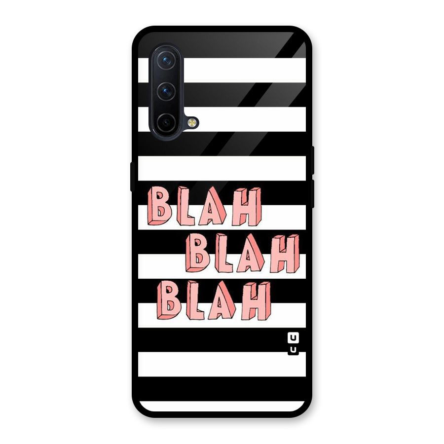 Blah Bold Stripes Glass Back Case for OnePlus Nord CE 5G
