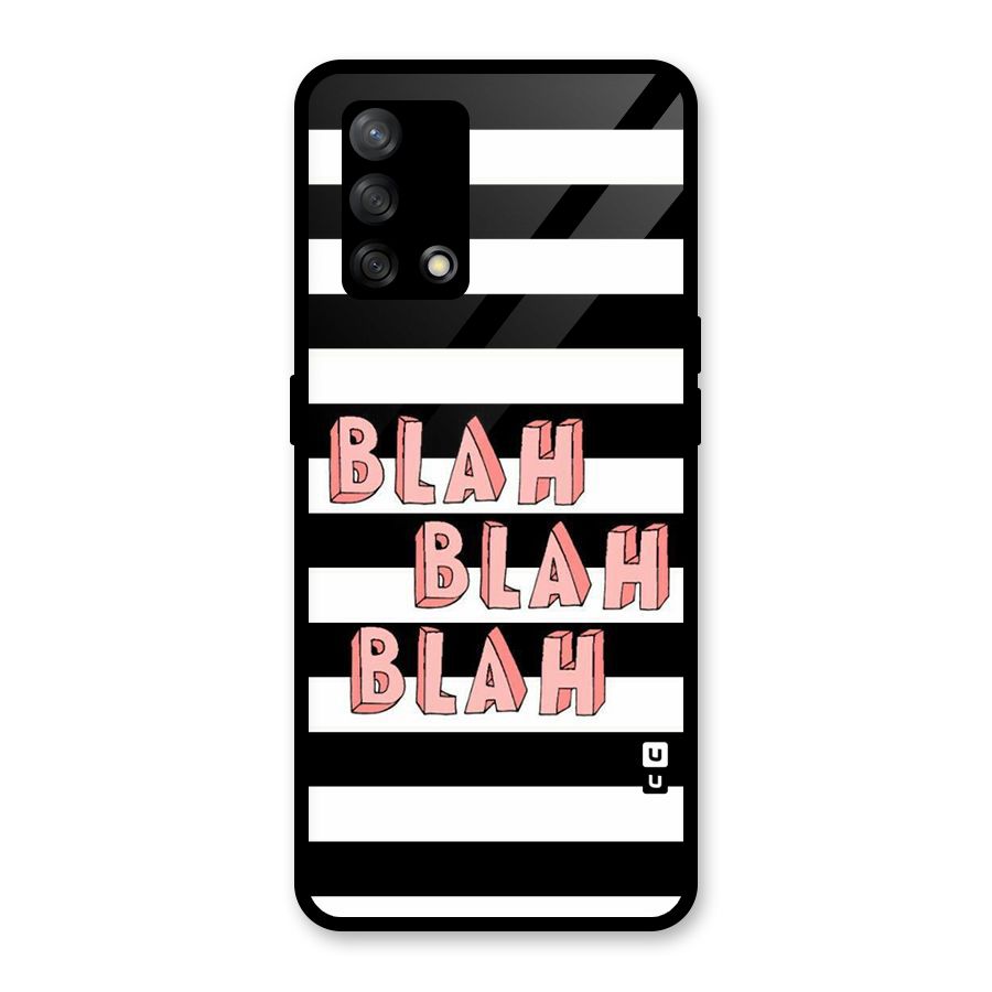 Blah Bold Stripes Glass Back Case for Oppo F19