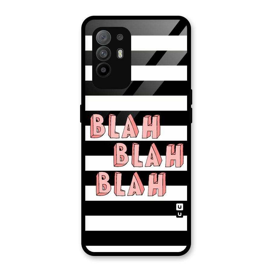Blah Bold Stripes Glass Back Case for Oppo F19 Pro Plus 5G