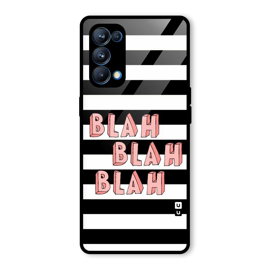 Blah Bold Stripes Glass Back Case for Oppo Reno5 Pro 5G