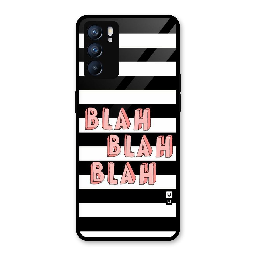 Blah Bold Stripes Glass Back Case for Oppo Reno6 5G