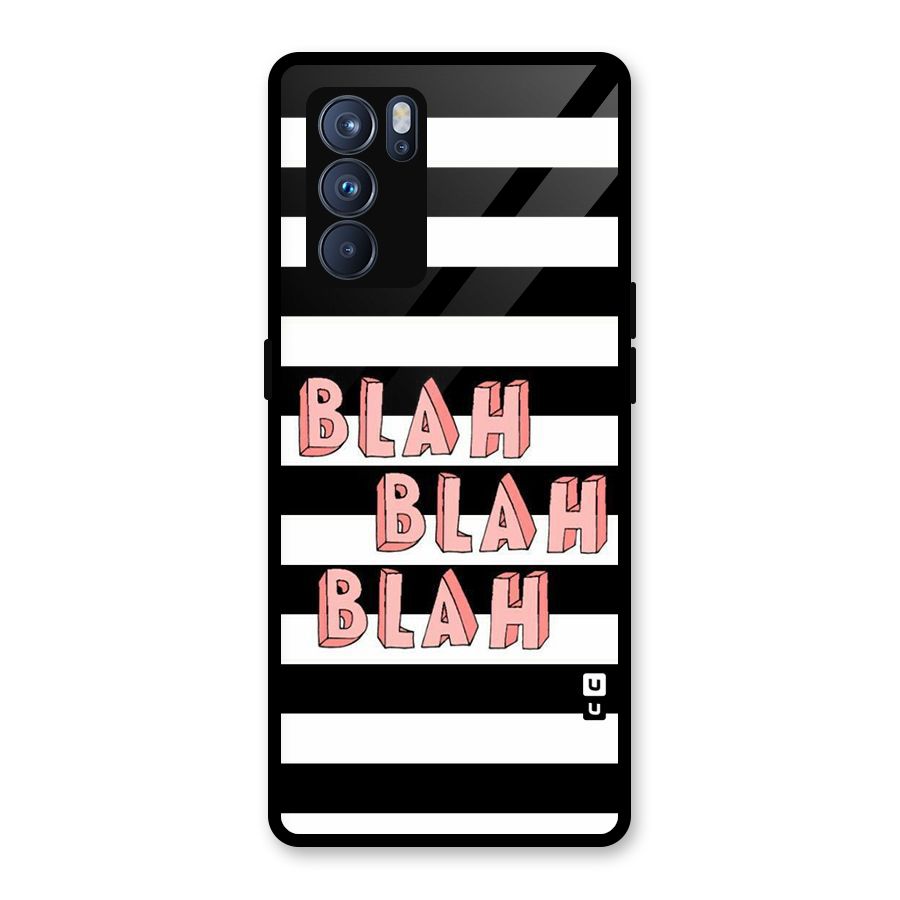 Blah Bold Stripes Glass Back Case for Oppo Reno6 Pro 5G