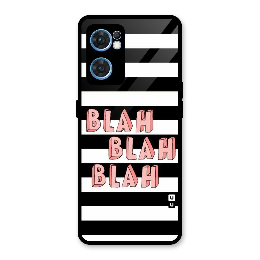 Blah Bold Stripes Glass Back Case for Oppo Reno7 5G