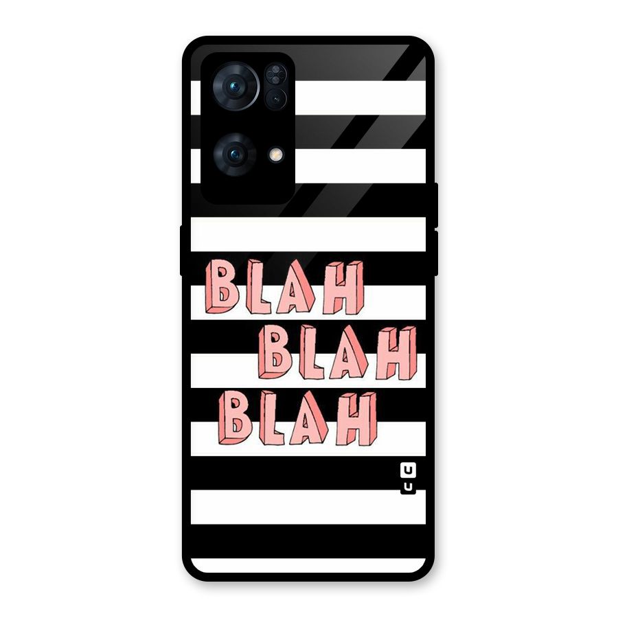 Blah Bold Stripes Glass Back Case for Oppo Reno7 Pro 5G