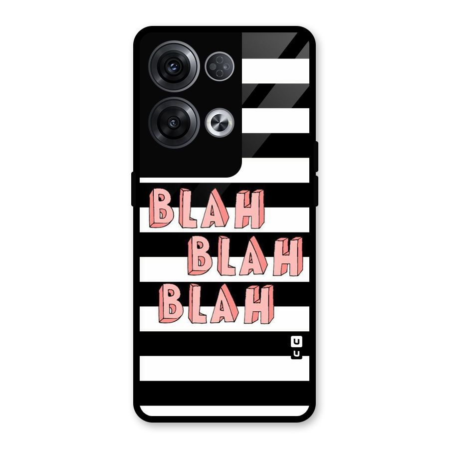 Blah Bold Stripes Glass Back Case for Oppo Reno8 Pro 5G